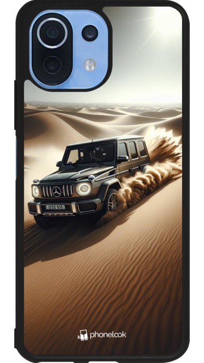 Xiaomi Mi 11 Lite 5G Case Hülle - Silikon schwarz Mercedes G Drift Wueste