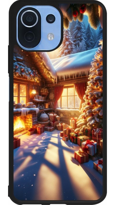 Xiaomi Mi 11 Lite 5G Case Hülle - Silikon schwarz Weihnachten Chalet Feerie