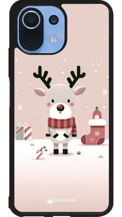 Xiaomi Mi 11 Lite 5G Case Hülle - Silikon schwarz Weihnachten 2023 Choupinette Rentier