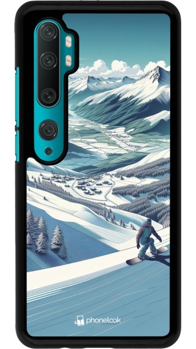 Xiaomi Mi Note 10 / Note 10 Pro Case Hülle - Snowboarder Berg