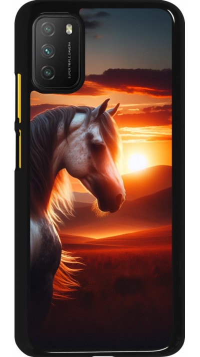 Xiaomi Poco M3 Case Hülle - Majestätischer Sonnenuntergang Pferd