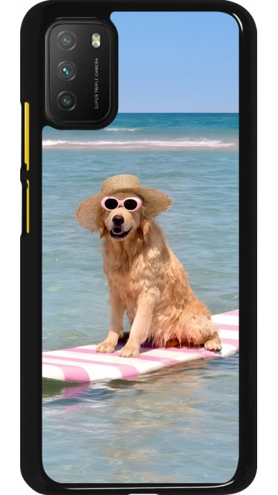 Xiaomi Poco M3 Case Hülle - Summer Dog on Paddle