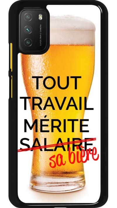 Xiaomi Poco M3 Case Hülle - Tout travail mérite sa bière