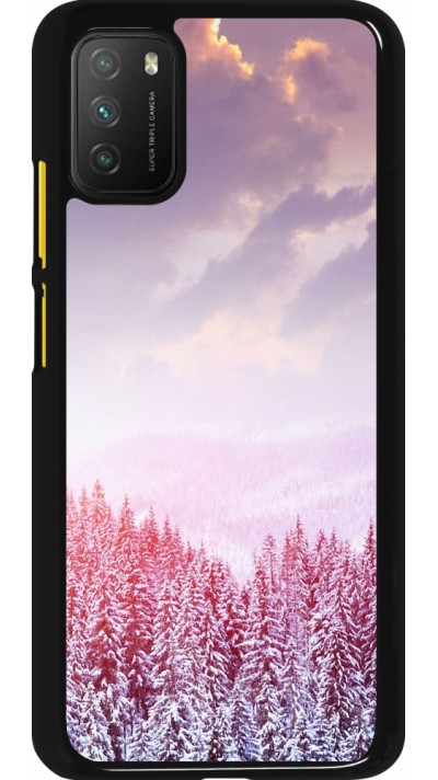 Xiaomi Poco M3 Case Hülle - Winter 22 Pink Forest