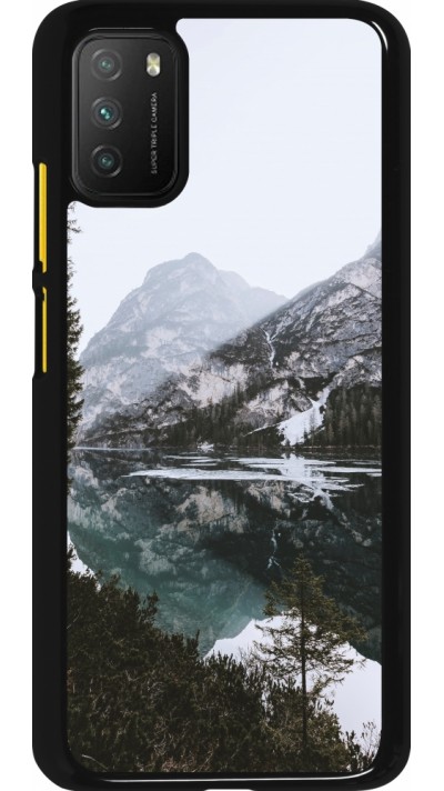 Xiaomi Poco M3 Case Hülle - Winter 22 snowy mountain and lake