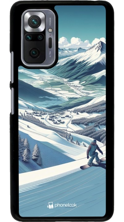 Xiaomi Redmi Note 10 Pro Case Hülle - Snowboarder Berg