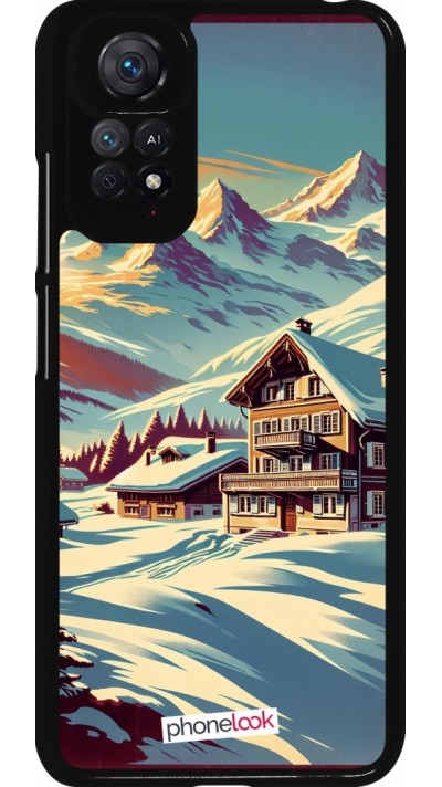 Xiaomi Redmi Note 11 / 11S Case Hülle - Chalet Berg verschneit