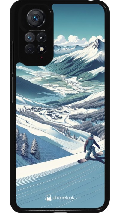 Xiaomi Redmi Note 11 / 11S Case Hülle - Snowboarder Berg