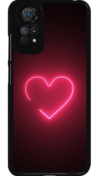 Xiaomi Redmi Note 11 / 11S Case Hülle - Valentine 2023 single neon heart