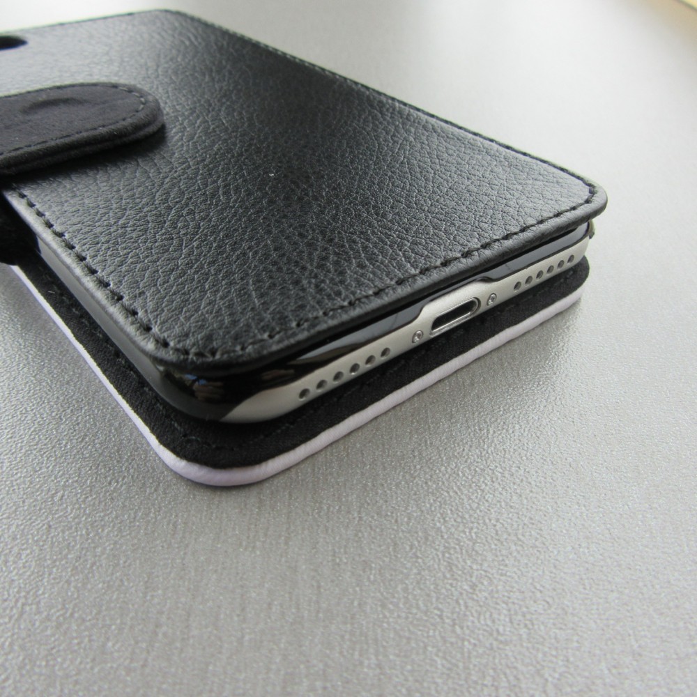 Hülle iPhone 7 / 8 / SE (2020, 2022) - Wallet schwarz Angry Dont Touch